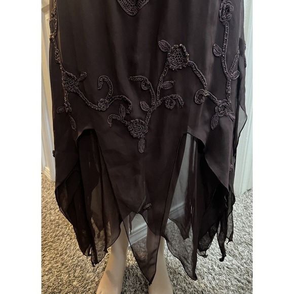 Kroshetta Papillon Womens Beaded Crochet Gown Large Hand Made Embroidered‎ - Picture 5 of 16